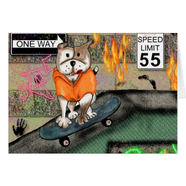 Sonrisas de Staffie - muchacho del patinador (Anverso (Horizontal))