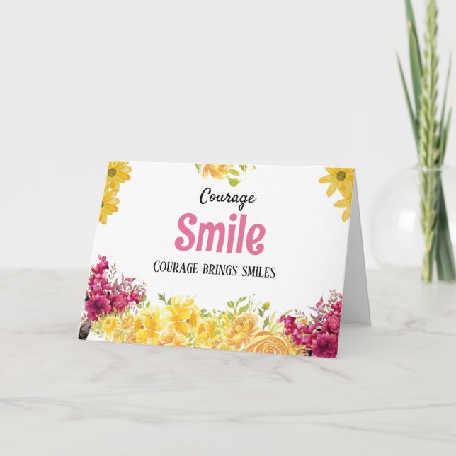 sonrisas tarjetas de aliento para pacientes con cá (Anverso)