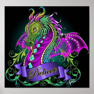 "Sonya" arcoiris cree que Poster de arte dragón