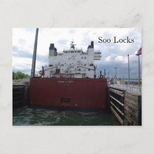 Soo Locks & Edwin H. Tengo tarjeta postal