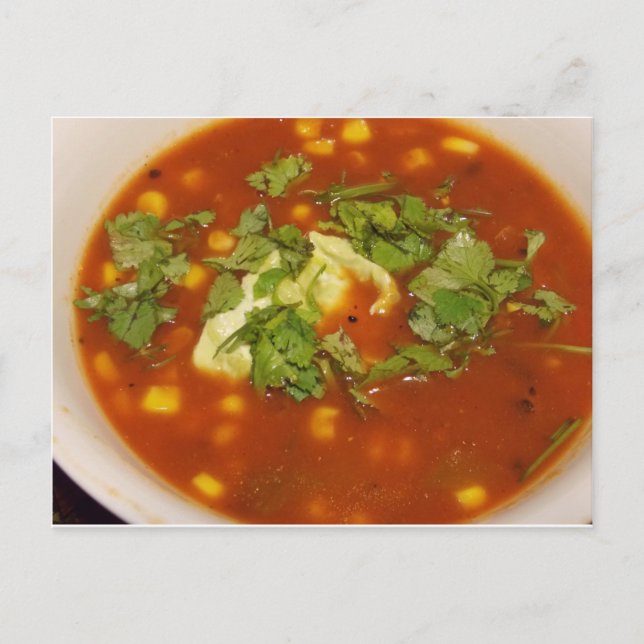 Sopa con tarjeta Cilantro (Anverso)