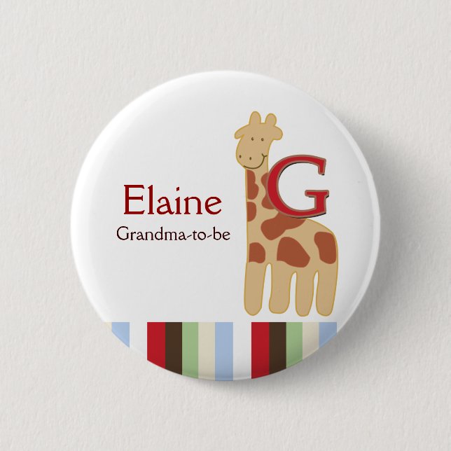 Sopa de alfabeto (jirafa) NOMBRE DEL botón Persona (Anverso)