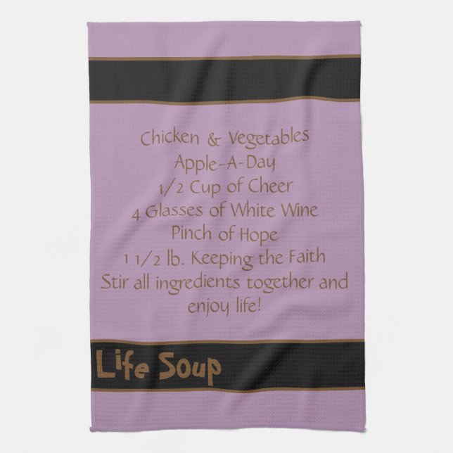 Sopa de vida Cocina toalla de banda doble (Vertical)