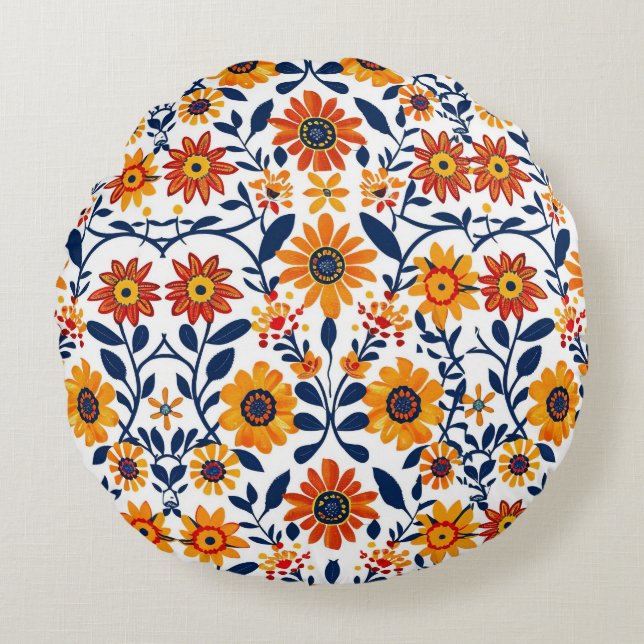 Sopesar las flores alrededor de la almohada (Anverso)