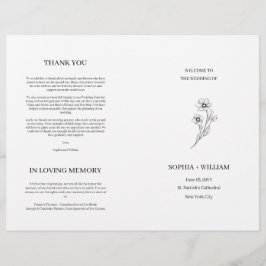 Sophia Elegant Typography Programa de Bodas Dobles