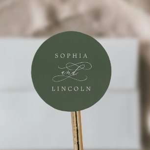 SOPHIA Sellos para sobres de Bodas verdes de oliva