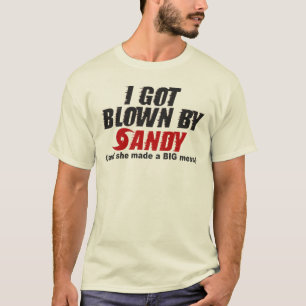 Soplado por Sandy apenó la camiseta de Sandy del