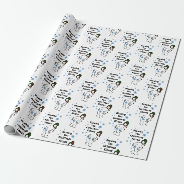 Soplándole papel de embalaje de los besos del (Desenrollado)