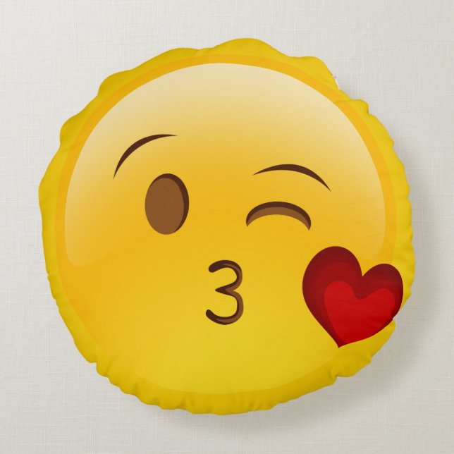 Sople una almohada de la emoji del beso (Reverso)
