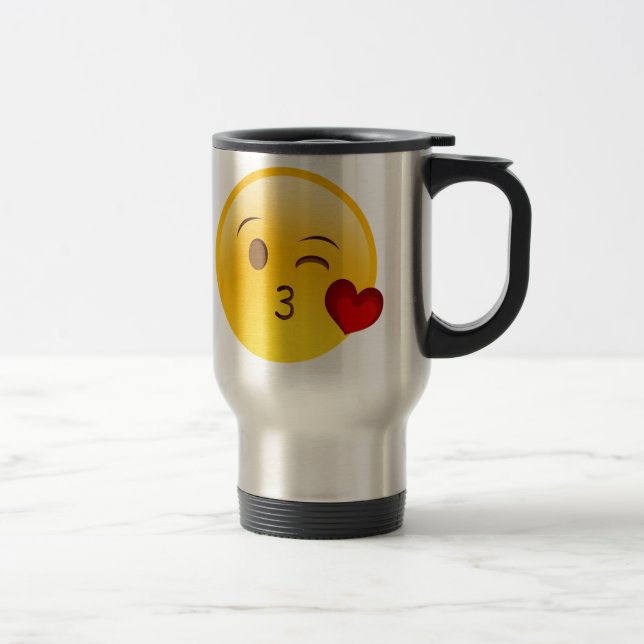 Sople una taza de la emoji del beso (Derecha)
