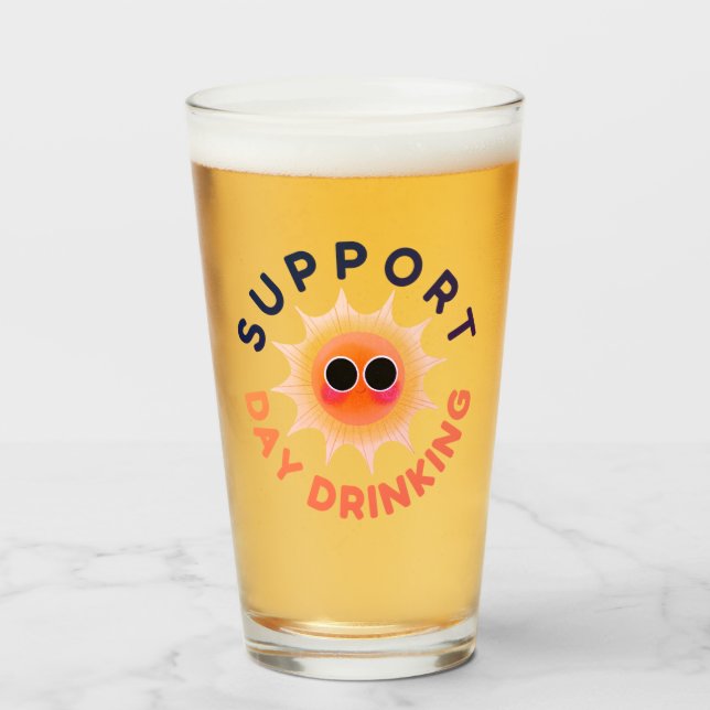 Soporte Bebida Diurna Divertida Vaso De Pint De So (Anverso (lleno))