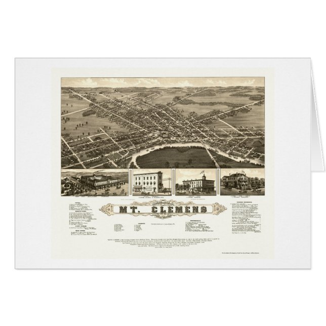 Soporte Clemens, mapa panorámico del MI - 1882 (Anverso (Horizontal))