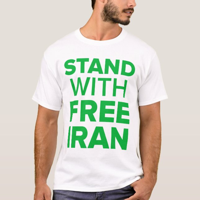 Soporte con Irán-Pío libre contra la camiseta de (Anverso)