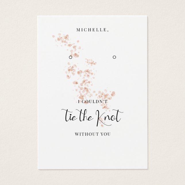 Soporte de Aretes de Acuarela Rosa Sonrojo para Da (Frente)