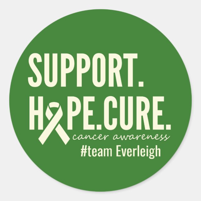 soporte de detección de cáncer Pegatinas de nombre (Anverso)