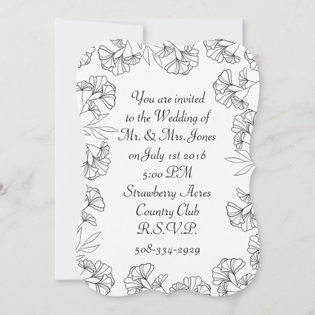 Soporte de invitación 5x7 (Anverso)