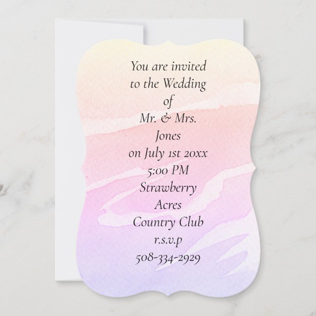 Soporte de invitación 5x7 (Anverso)