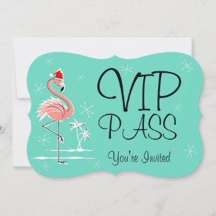 Soporte de invitación "VIP PASS" para navidades Fl