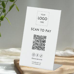 Soporte de señal de código Qr del logotipo de la e