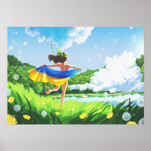 Decoración de la pared de ilustracion de verano de