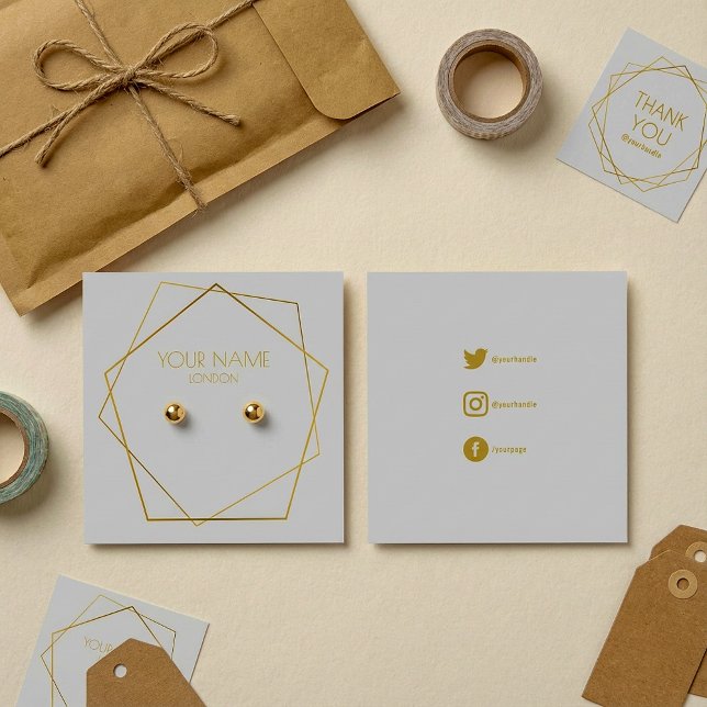 Soporte geométrico de auriculares con iconos socia (Subido por el creador)