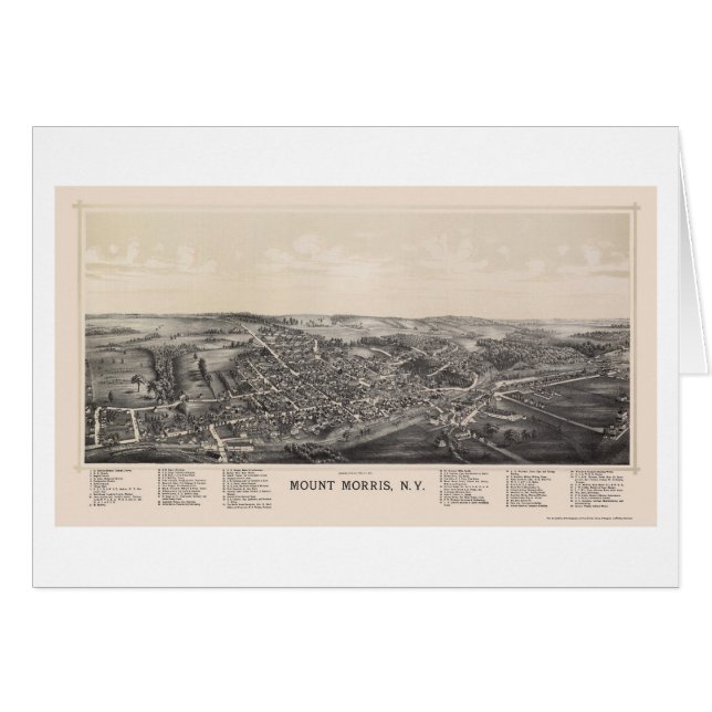 Soporte Morris, mapa panorámico de NY - 1893 (Anverso (Horizontal))