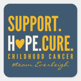 soporte para cáncer infantil Pegatinas de nombres