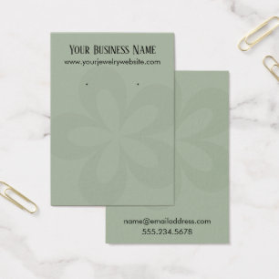 Soporte para exhibir aretes de flor gráfica verde 