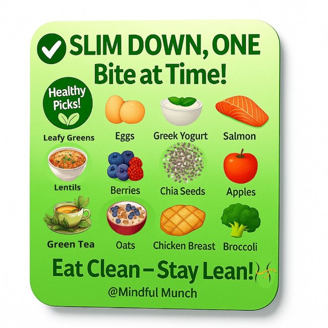  ⚖️Soporte para pérdida de peso Imán de nevera  (🥗Make mindful choices easier with this daily fridge guide to fat-burning foods.)