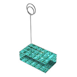 Soporte Para Tarjetas De Mesa ¿Brillante azul claro, cuadrados o imagen dentro d