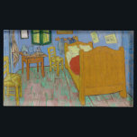 Soporte Para Tarjetas De Mesa Pintura de dormitorio Vincent Van Gogh<br><div class="desc">Pintura de obra maestra Van Gogh - Esta pintura de Vincent van Gogh llamada The Bedroom es una pintura de su habitación de 1889,  en el Instituto de Arte de Chicago. Era su dormitorio en Arles,  Francia,  que decoró y creó este cuadro de su dormitorio.</div>