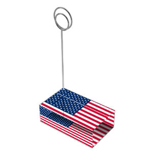 Soporte Para Tarjetas De Mesa Titular de la tarjeta USA Flag Place - Patriotic