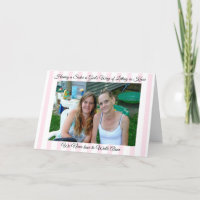 Soporte personalizado para Hermanas y tarjeta de a