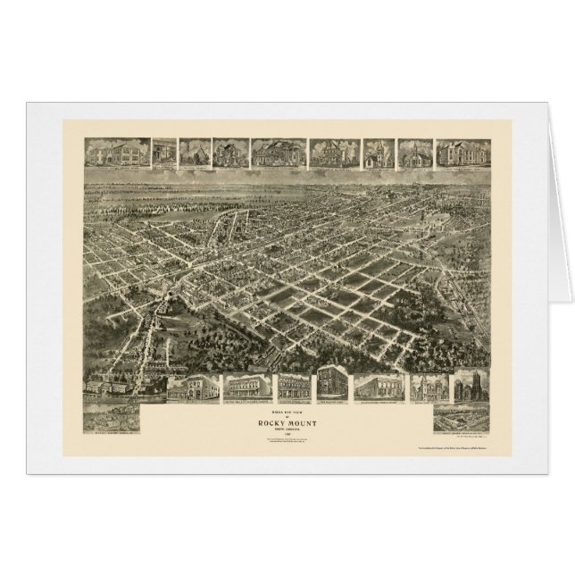 Soporte rocoso, mapa panorámico del NC - 1907 (Anverso (Horizontal))