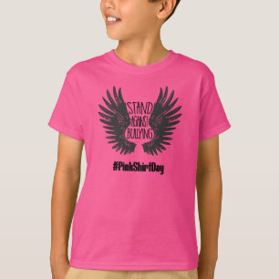 Soporte rosado anti del día de la camisa que