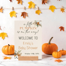 Soporte Una calabaza está en camino - Baby Shower