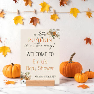 Soporte Una calabaza está en camino - Baby Shower