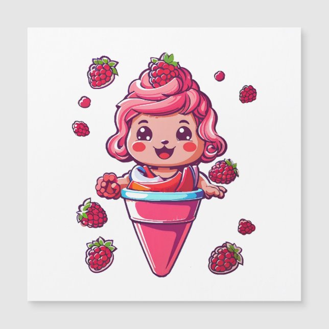 Sorbet de frambuesa Kawaii (Anverso)
