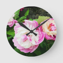 Sorbet Doble Peony en el Reloj de la Pared del Jar