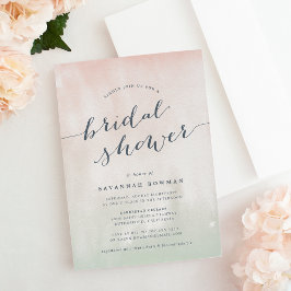 Sorbet Watercolor Pastel Bridal Shower Invitación