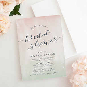 Sorbet Watercolor Pastel Bridal Shower Invitación