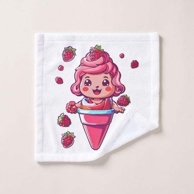 Sorbete de frambuesa Kawaii (Toallita)