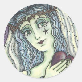 SORCERESS, GÓTICO PEGATINAS DEL CORAZÓN DE BRAZA