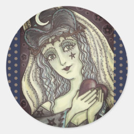 SORCERESS, GÓTICO PEGATINAS DEL CORAZÓN DE BRAZA