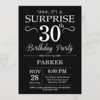 Sorprenda la trigésima invitación del cumpleaños