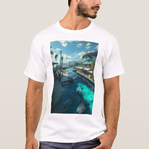 Sorprendente camiseta de Sunset en la costa