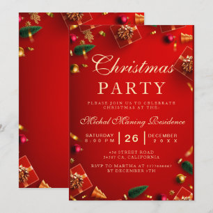 Sorprendente, elegante, invitación a los Navidades