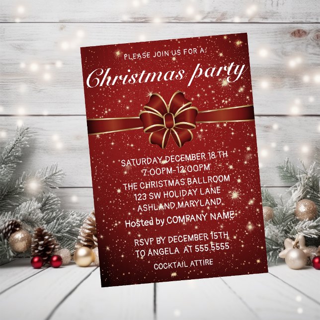Sorprendente, elegante, invitación a los Navidades (Subido por el creador)