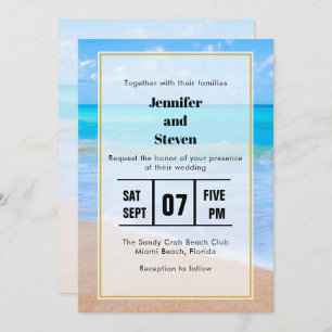 Sorprendente escena tropical de playa Invitación a
