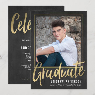 Sorprendente invitación a graduación con confianza